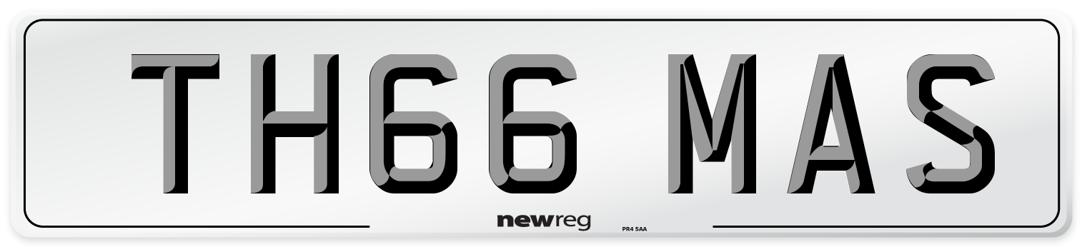 TH66 MAS Number Plate from New Reg